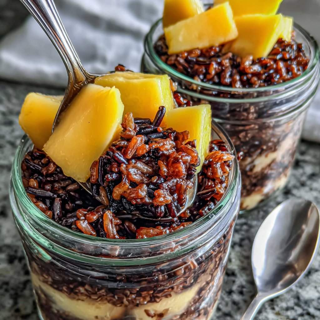 Mango & Black Rice Sushi Jars