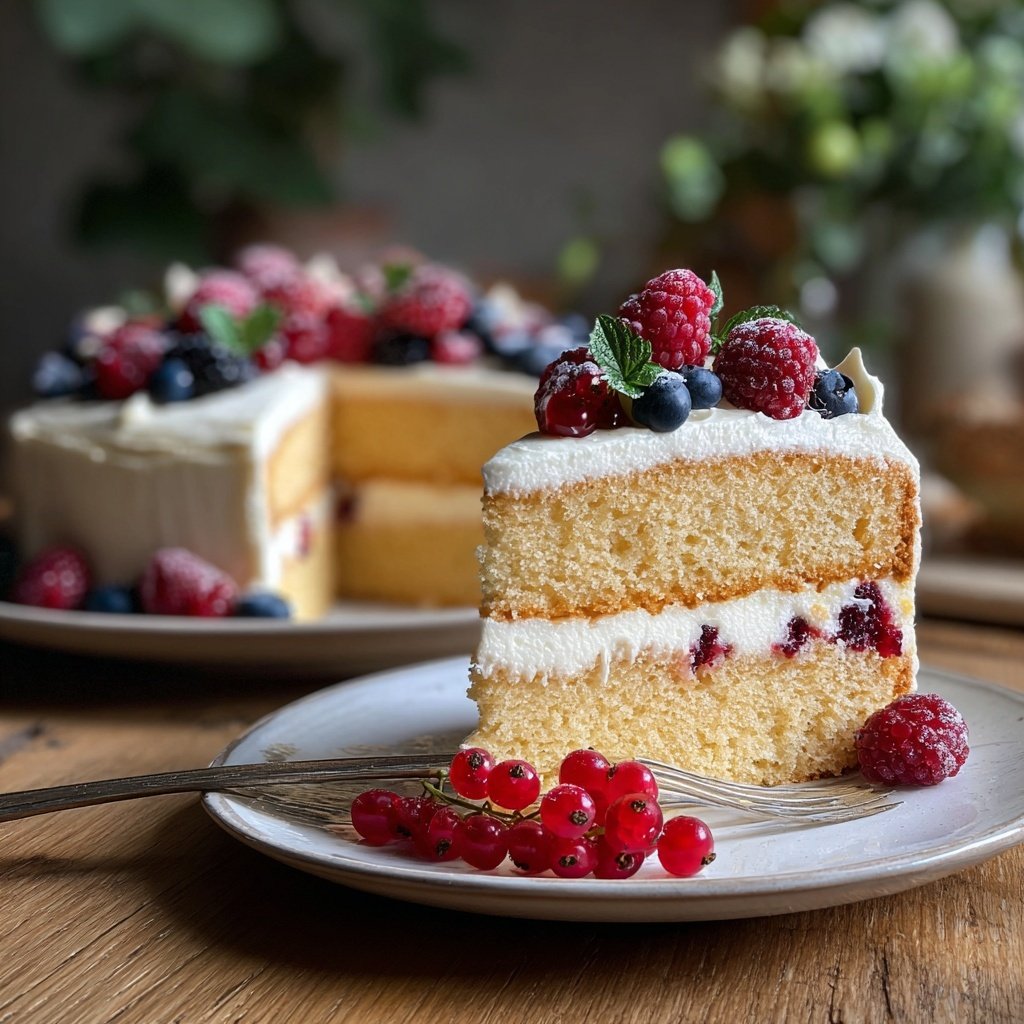 Dessert Vanilla Sponge Cake