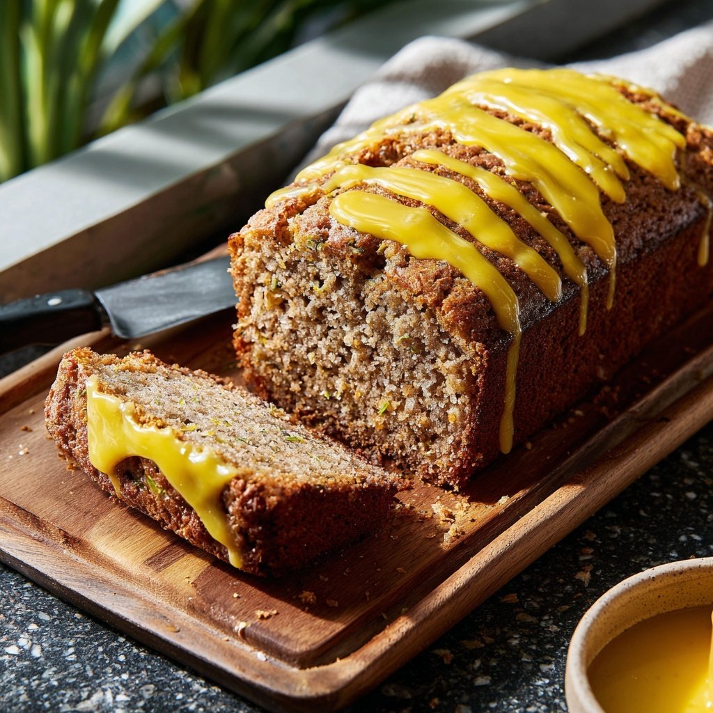 Zucchini Bread with Lemon Glaze