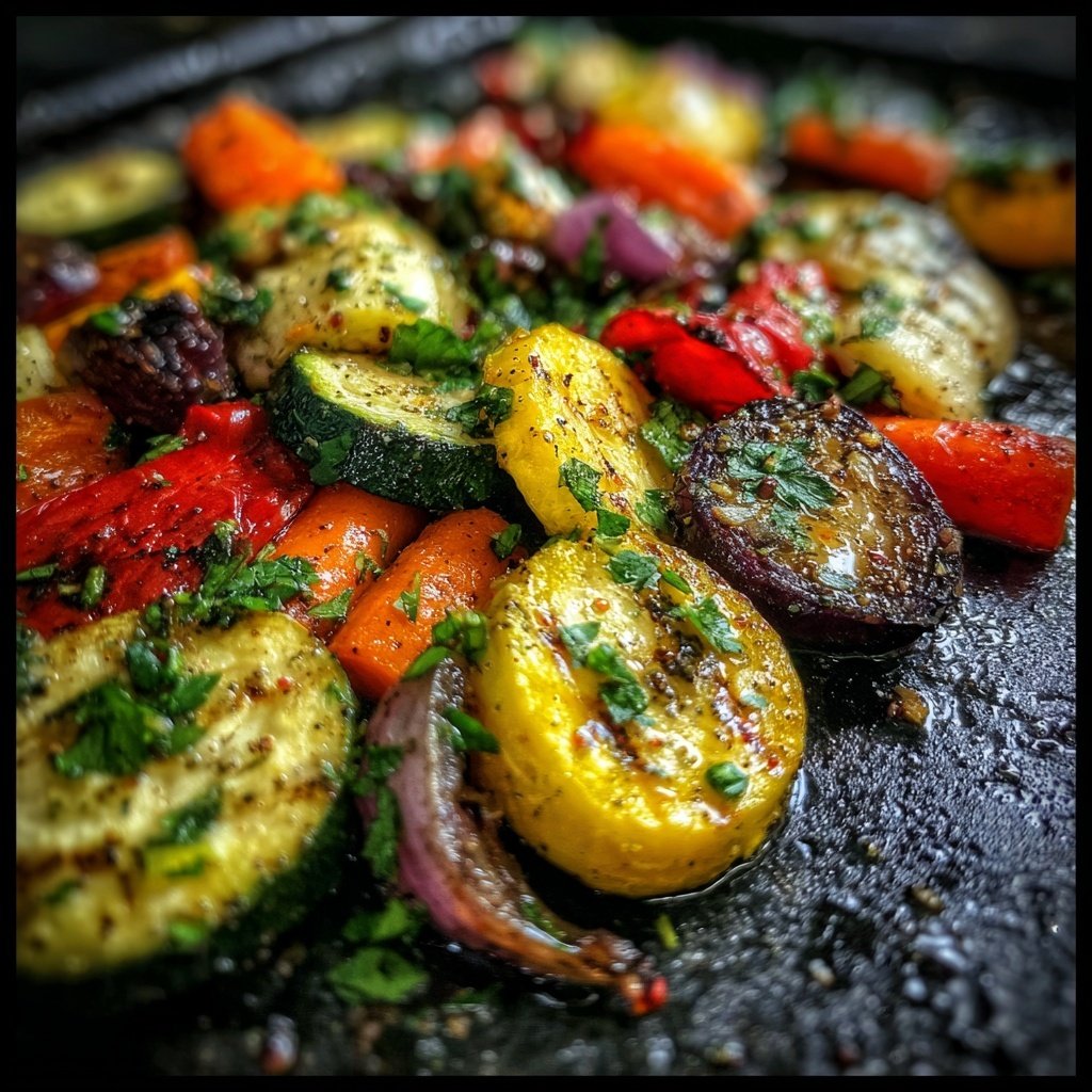 Healthy Lemon Herb Grilled Veggies