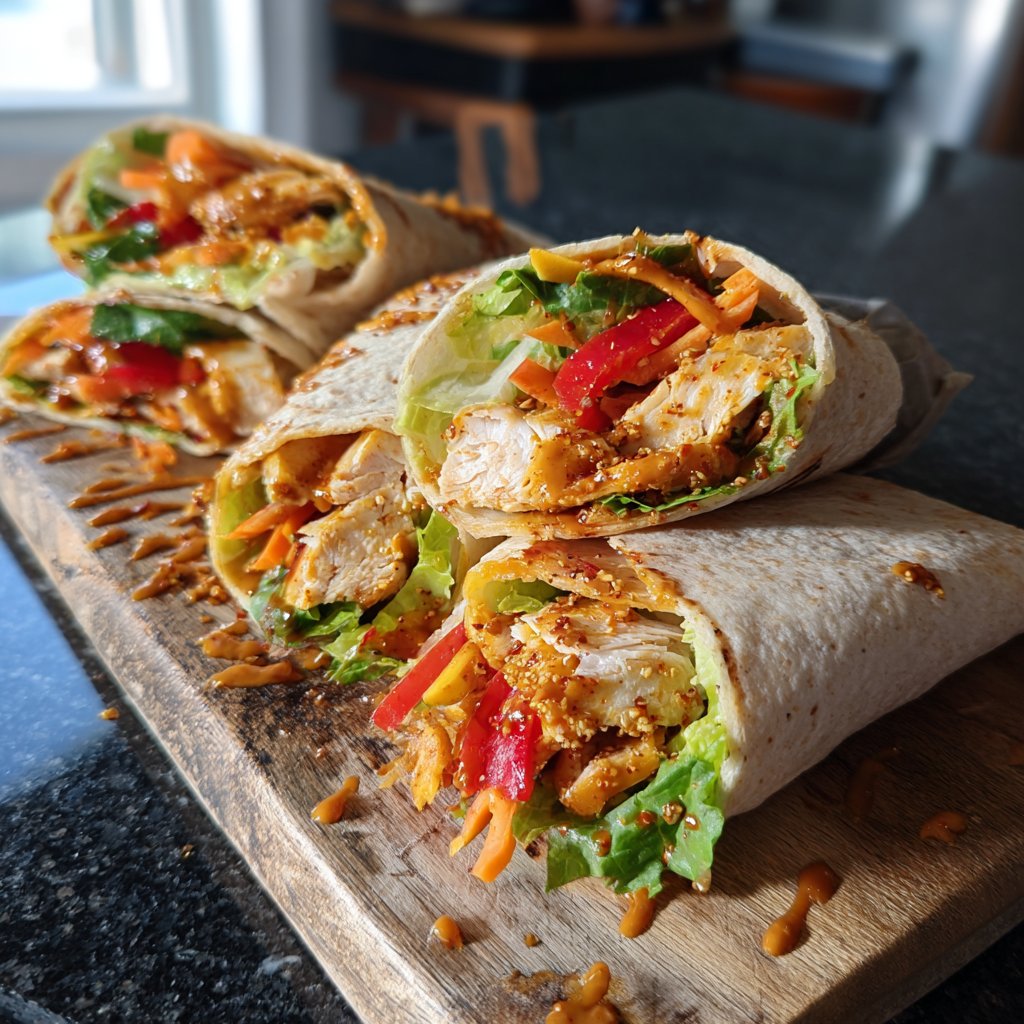 Honey Mustard Chicken Wraps