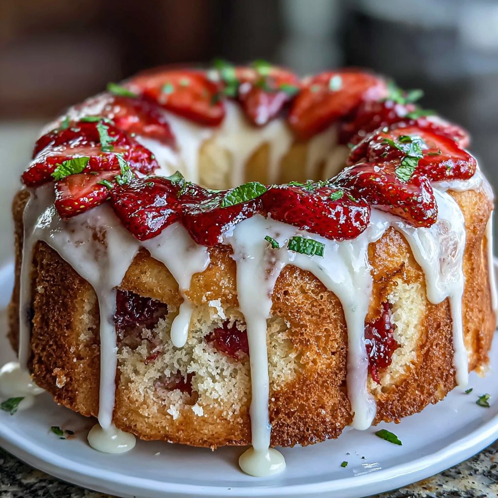Strawberry Lemonade Spring Cake