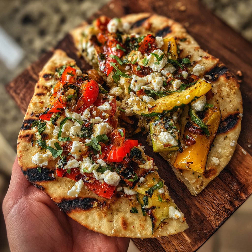 Simple Grilled Veggie Flatbreads